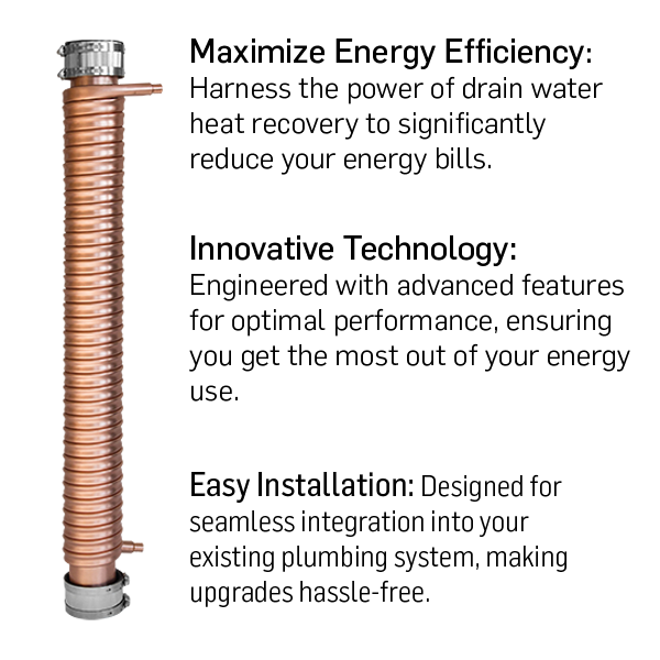 NETZERO (rendement 57,2%) ThermoDrain TDH3620B-DR-EXP récupérateur de chaleur des eaux de drainage haute performance + Livraison gratuite *