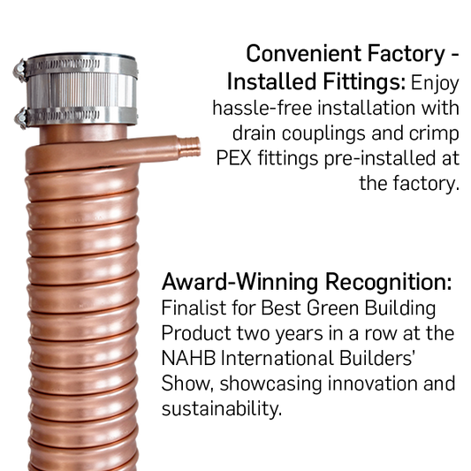 ThermoDrain (41% rendement) TDH3320B-DR-PEX récupérateur de chaleur des eaux de drainage haute performance + Livraison gratuite *