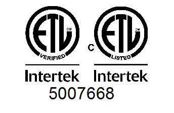 Intertek ETL Certified Mark 5007668
