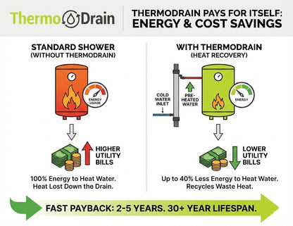 TDX Compact 24" Drain Water Heat Recovery (DWHR) - Crimp Pex